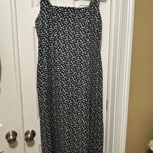 Abercrombie Women’s Navy Floral Square-Neck Maxi Dress Sz L